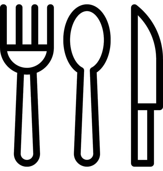 Cutlery Flat Vector Icon — Stock Vector