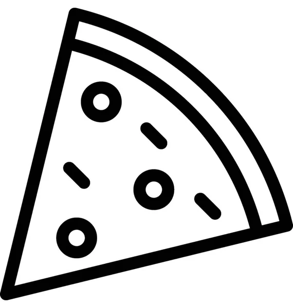 Pizza Ploché Vektorové Ikony — Stockový vektor