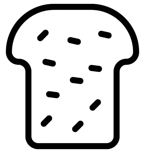 Toast Flache Vektor Symbol — Stockvektor