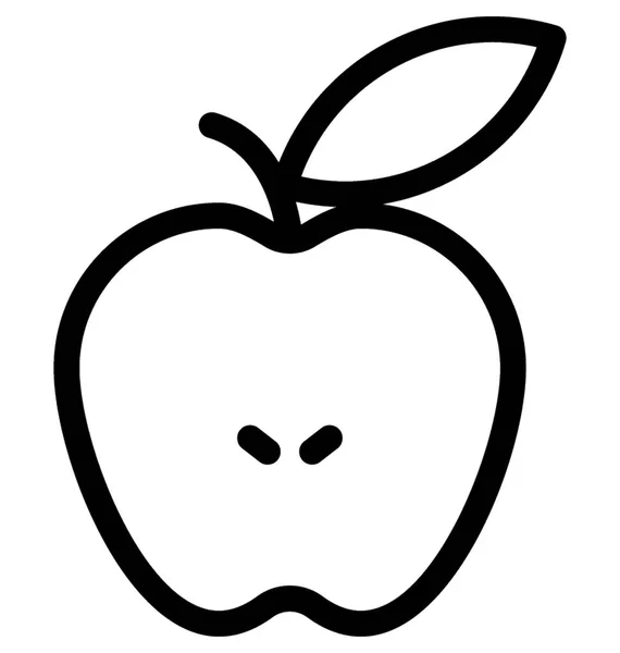 Icono Vector Plano Apple — Vector de stock