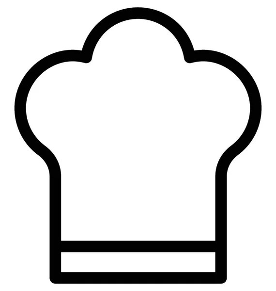 Chef Kok Hat Flat Vector Icon — Stockvector