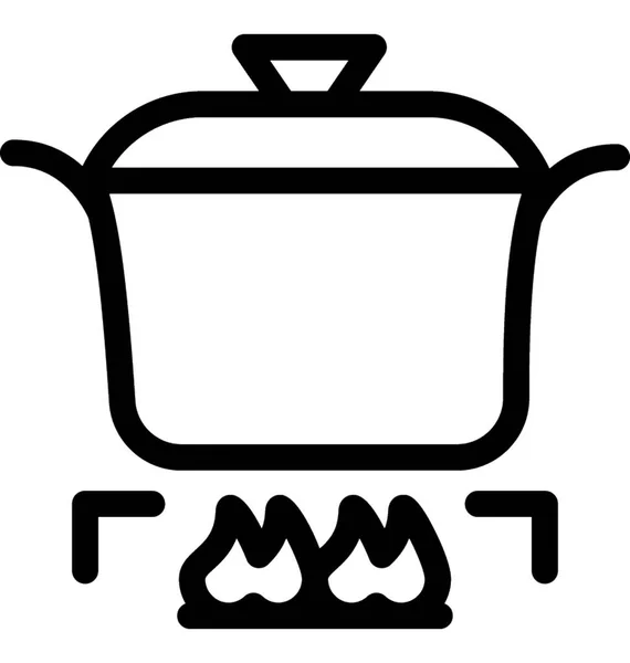 Cocina Plana Vector Icono — Archivo Imágenes Vectoriales