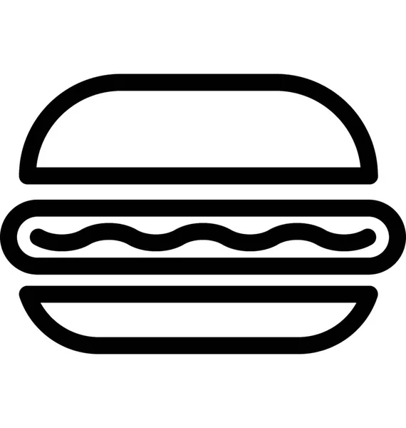 Burger Düz Vektör Simgesi — Stok Vektör