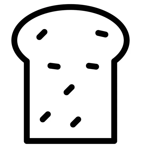 Toast Piatto Icona Vettoriale — Vettoriale Stock