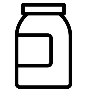 Kavanoz düz vektör simgesi