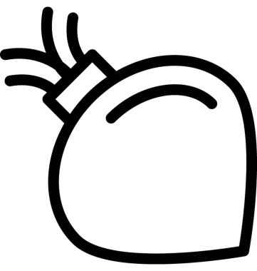 Şalgam düz vektör simgesi