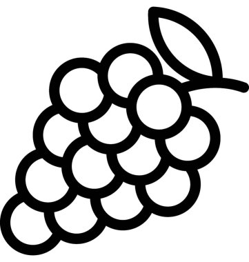 Üzüm düz vektör simgesi