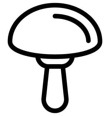 Mantar düz vektör simgesi