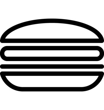 Burger düz vektör simgesi