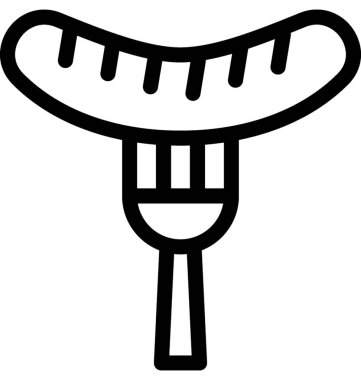 sosis düz vektör simgesi