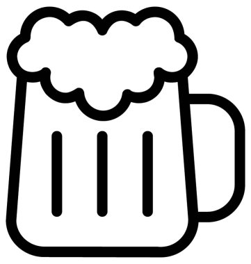 Bira kupa düz vektör simgesi