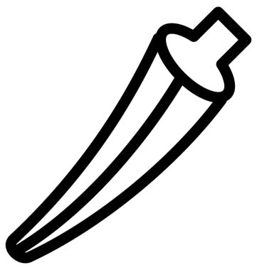 Ladyfinger düz vektör simgesi