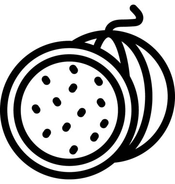 Karpuz düz vektör simgesi