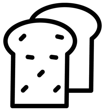 Tost düz vektör simgesi