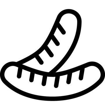 Baget düz vektör simgesi