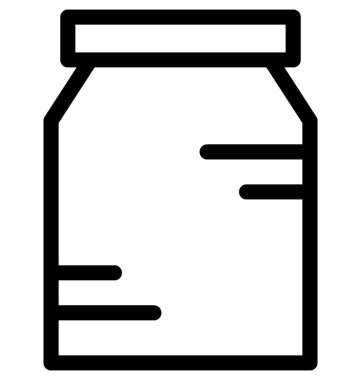 Kavanoz düz vektör simgesi