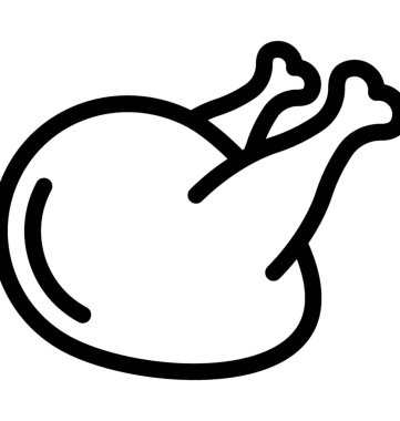 Kızartma düz vektör simgesi