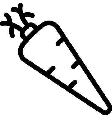 Havuç düz vektör simgesi