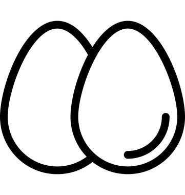 Yumurta Düz Vektör Simgesi