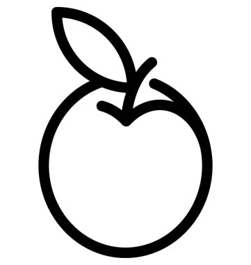 Apple Düz Vektör Simgesi