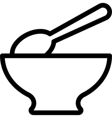 Sıcak yemek düz vektör simgesi