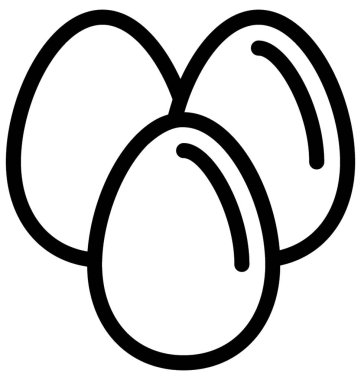 Yumurta Düz Vektör Simgesi