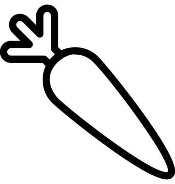 Havuç düz vektör simgesi