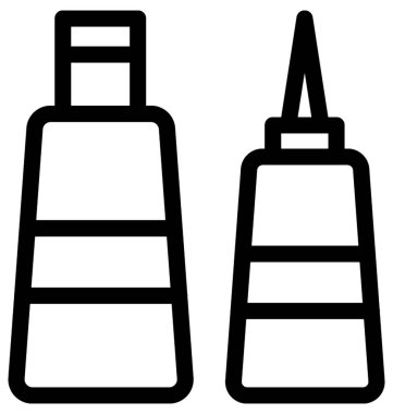 Ketçap şişesi düz vektör simgesi