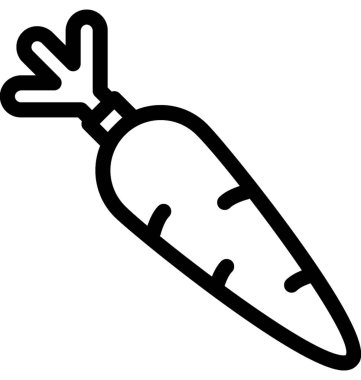 Havuç düz vektör simgesi