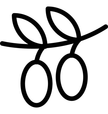 kiraz düz vektör simgesi