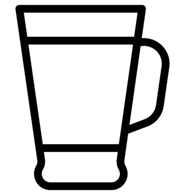 Kupa düz vektör simgesi