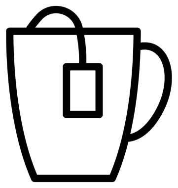 Anlık çay düz vektör simgesi