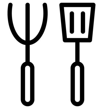 Çatal bıçak Düz Vektör Simgesi