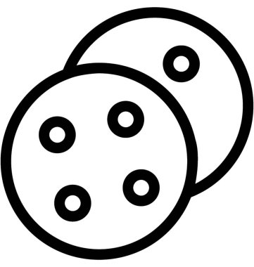 çerez düz vektör simgesi