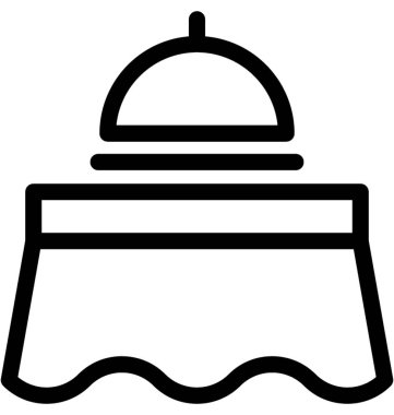 Restoran düz vektör simgesi