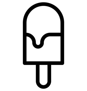 Buzlu şeker düz vektör simgesi