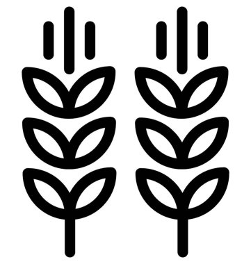 Buğday düz vektör simgesi