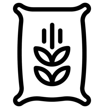 Buğday çuvalı düz vektör simgesi