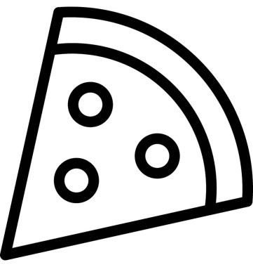 Pizza düz vektör simgesi