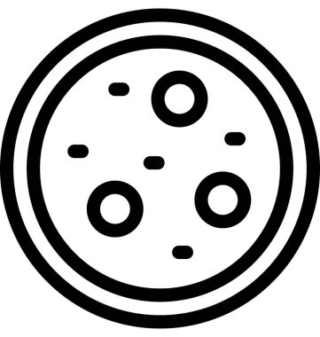 Pizza düz vektör simgesi