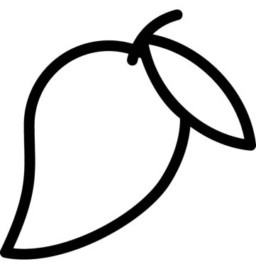 Mango düz vektör simgesi