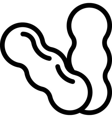 Fıstık düz vektör simgesi