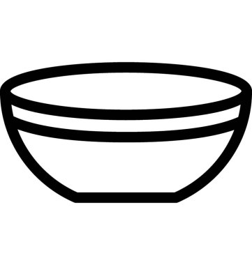 Bowl Düz Vektör Simgesi