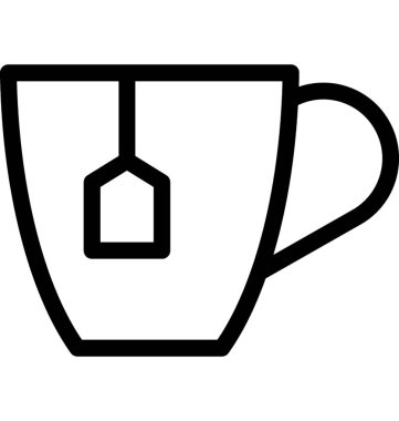 Anlık çay düz vektör simgesi