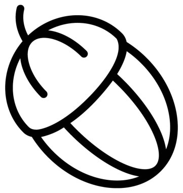 palamut düz vektör simgesi