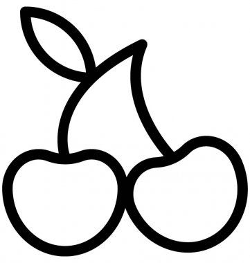 Lychee düz vektör simgesi