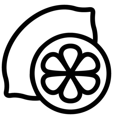 limon düz vektör simgesi