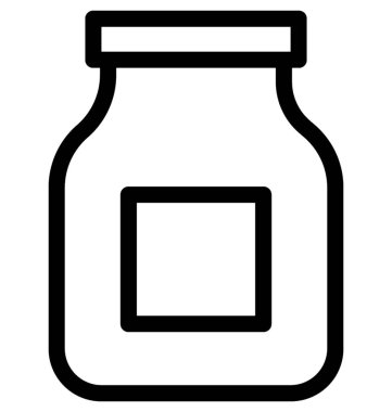 Kavanoz düz vektör simgesi