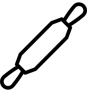 Oklava düz vektör simgesi