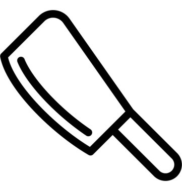 Cleaver düz vektör simgesi